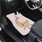 Sunflower Dream Catcher Feather Pink Printed Car Floor Mats 212003 - YourCarButBetter