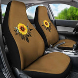 Sunflower Dream Catcher On Medium Brown Suede Colored Background Car Seat Covers 105905 - YourCarButBetter