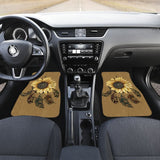 Sunflower Printed Pattern Integrated Native American Dreamcatcher Car Floor Mats 212901 - YourCarButBetter