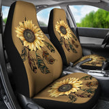 Sunflower Printed Pattern Integrated Native American Dreamcatcher Car Seat Covers 212901 - YourCarButBetter