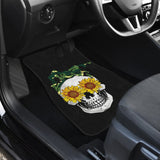 Sunflower Skull Camouflage Bandana Car Floor Mats 210403 - YourCarButBetter
