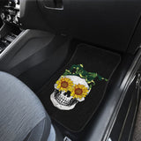 Sunflower Skull Camouflage Bandana Car Floor Mats 210403 - YourCarButBetter