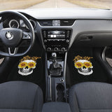 Sunflower Skull Leopard Print Bandana Cats Lovers Car Floor Mats 210805 - YourCarButBetter