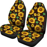 Sunflowers Brown Themed Car Seat Covers 103131 - YourCarButBetter