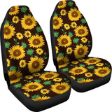 Sunflowers Brown Themed Car Seat Covers 103131 - YourCarButBetter