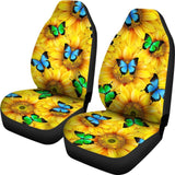 Sunflowers Butterfly Car Seat Cover 184610 - YourCarButBetter