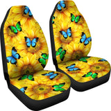 Sunflowers Butterfly Car Seat Cover 184610 - YourCarButBetter