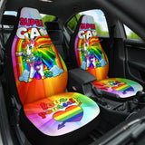 Super Gay Unicorn Rainbow LGBT Love Yourself Car Seat Covers 210201 - YourCarButBetter