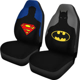 Superman And Batman Seat Covers Movie Fan Gift 210101 - YourCarButBetter