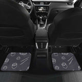 Sushi Pattern Black Background Front And Back Car Mats 142711 - YourCarButBetter