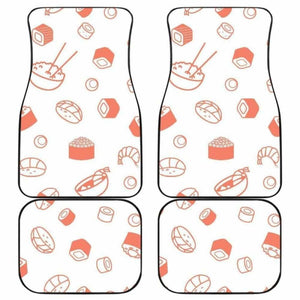 Sushi Pattern Front And Back Car Mats 142711 - YourCarButBetter