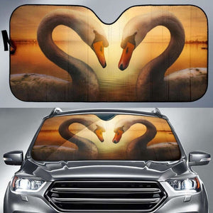 Swans Birds Symbol Of Love 5K Car Sun Shade 102507 - YourCarButBetter