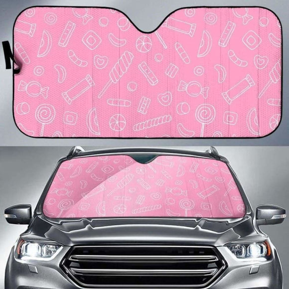 Sweet Candy Pink Background Car Auto Sun Shades 103406 - YourCarButBetter