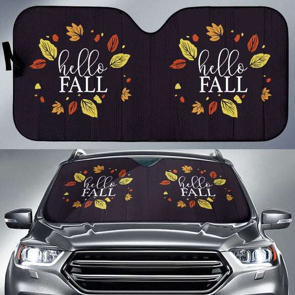Sweet Car Decoration Hello Fall Car Auto Sun Shades 212001 - YourCarButBetter