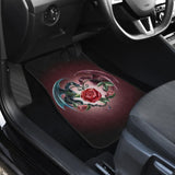 Sweet Love Dragons Roses And Heart Car Floor Mats 211604 - YourCarButBetter