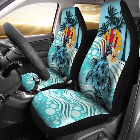Tahiti Car Seat - Blue Turtle Hibiscus Amazing 091114 - YourCarButBetter