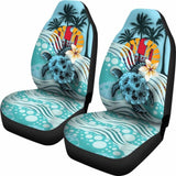 Tahiti Car Seat - Blue Turtle Hibiscus Amazing 091114 - YourCarButBetter