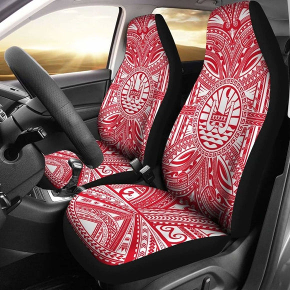 Tahiti Car Seat Cover - Tahiti Coat Of Arms Polynesian Flag Color 105905 - YourCarButBetter