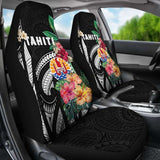 Tahiti Car Seat Covers Coat Of Arms Polynesian With Hibiscus 232125 - YourCarButBetter