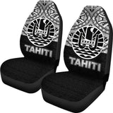 Tahiti Car Seat Covers - Tahiti Flag Black Version - 105905 - YourCarButBetter