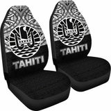 Tahiti Car Seat Covers - Tahiti Flag Black Version - 105905 - YourCarButBetter