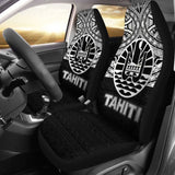 Tahiti Car Seat Covers - Tahiti Flag Black Version - 105905 - YourCarButBetter