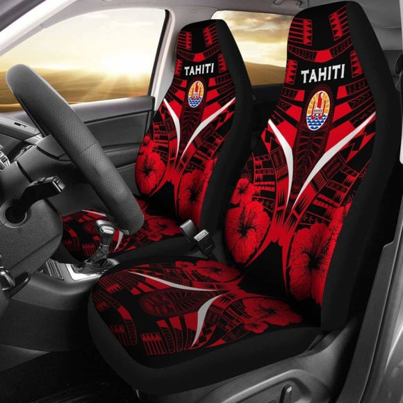 Tahiti Car Seat Covers - Tahiti Flag Hibiscus Polynesian Tattoo - Amazing 1 105905 - YourCarButBetter