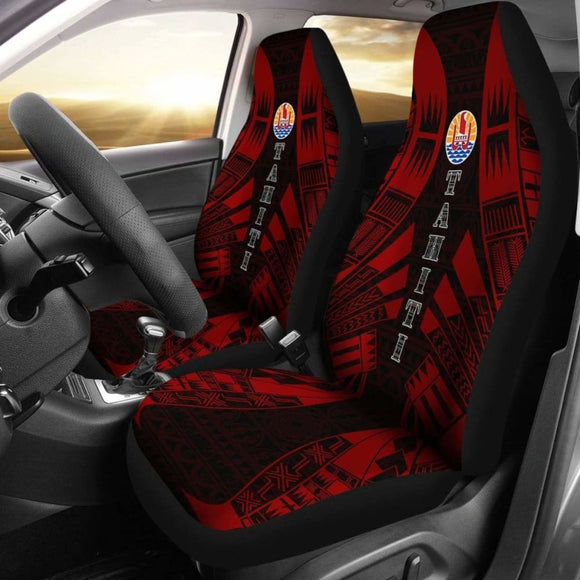 Tahiti Car Seat Covers - Tahiti Flag Polynesian Tattoo Red - 9 174914 - YourCarButBetter