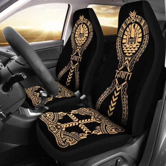 Tahiti Car Seat Covers Polynesian Tribal Gold 105905 - YourCarButBetter