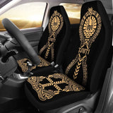 Tahiti Car Seat Covers Polynesian Tribal Gold 105905 - YourCarButBetter