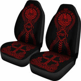 Tahiti Car Seat Covers Polynesian Tribal Red 105905 - YourCarButBetter