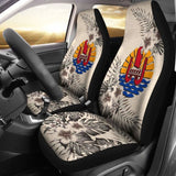 Tahiti Car Seat Covers The Beige Hibiscus (Set Of Two) 7 232125 - YourCarButBetter