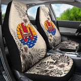 Tahiti Car Seat Covers The Beige Hibiscus (Set Of Two) 7 232125 - YourCarButBetter