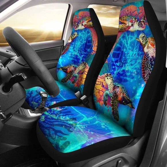 Tahiti Polynesian Car Seat Covers - Coral Treasure - 105905 - YourCarButBetter