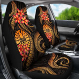 Tahiti Polynesian Car Seat Covers - Gold Plumeria - 105905 - YourCarButBetter