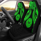 Tahiti Polynesian Car Seat Covers Pride Seal And Hibiscus Green - 232125 - YourCarButBetter