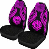 Tahiti Polynesian Car Seat Covers Pride Seal And Hibiscus Pink - 232125 - YourCarButBetter