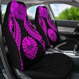 Tahiti Polynesian Car Seat Covers Pride Seal And Hibiscus Pink - 232125 - YourCarButBetter