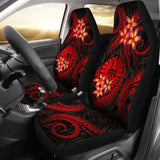 Tahiti Polynesian Car Seat Covers - Red Plumeria - 105905 - YourCarButBetter