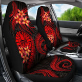 Tahiti Polynesian Car Seat Covers - Red Plumeria - 105905 - YourCarButBetter