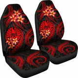 Tahiti Polynesian Car Seat Covers - Red Plumeria - 105905 - YourCarButBetter