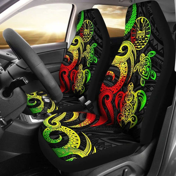 Tahiti Polynesian Car Seat Covers - Reggae Tentacle Turtle - 091114 - YourCarButBetter