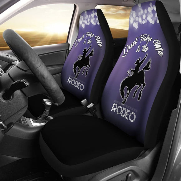 Take Me To The Rodeo Horse Car Seat Covers 103131 - YourCarButBetter