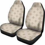 Tan Fleur De Lis Car Seat Covers 160905 - YourCarButBetter