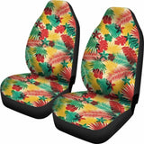 Tan Red Yellow And Green Tropical Island Car Seat Covers 105905 - YourCarButBetter
