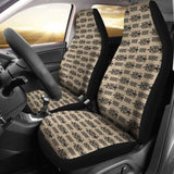 Tan Tribal Lizard Iguana Ethnic Polynesian Car Seat Covers 174914 - YourCarButBetter