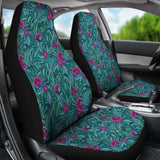 Teal And Magenta Abstract Floral Pattern Car Seat Covers 153908 - YourCarButBetter