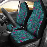 Teal And Magenta Abstract Floral Pattern Car Seat Covers 153908 - YourCarButBetter