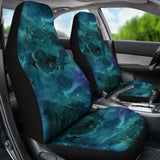 Teal Blue Sky Galaxy Nebula Pattern Car Seat Covers 550317 - YourCarButBetter