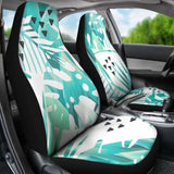 Teal Leaves Car Seat Covers 153908 - YourCarButBetter